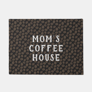 Paillasson Motif de fèves de café   Café Maison personnalisée