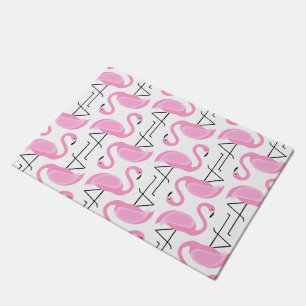 Paillasson Motif de Flamant rose peint par rose