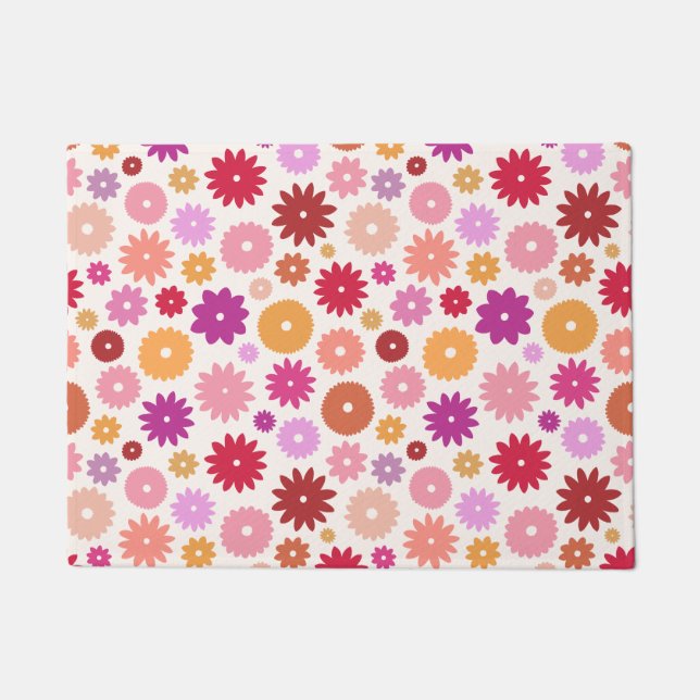 Paillasson Motif de floraisons colorées (Devant)