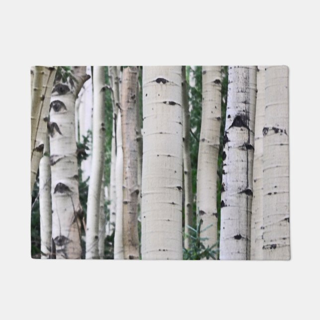 Paillasson Motif de forêt - arbres d'Aspen (Devant)