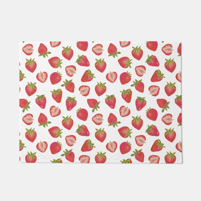 Paillasson Motif de fraises rouge (Devant)