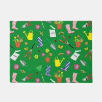 Motif de jardinage sur vert