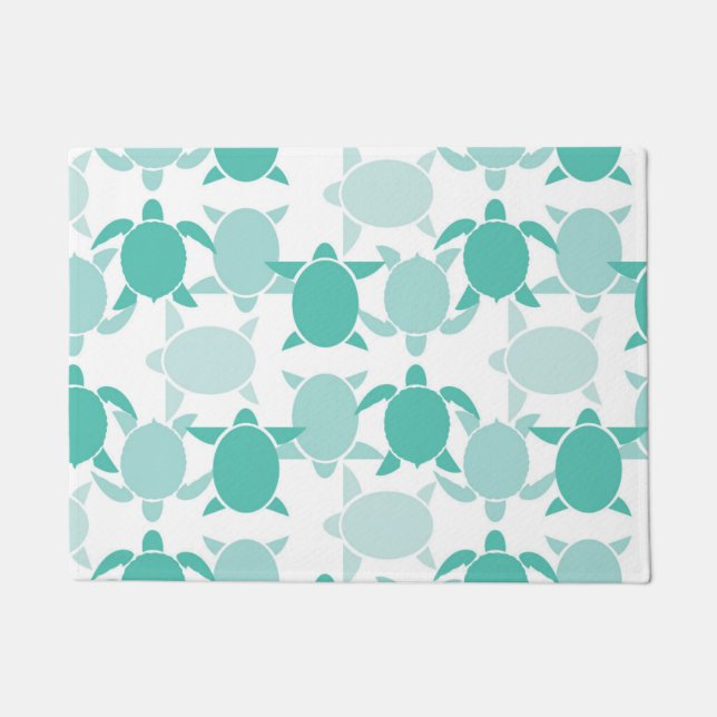 Paillasson Motif de la tortue Turquoise (Devant)