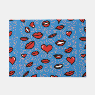 Paillasson Motif de lèvres amusantes et audacieuses