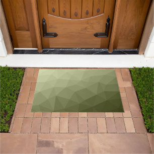 Paillasson Motif de maillage géométrique dégradé vert clair d