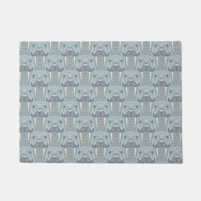 Paillasson Motif de moustache de morse (Devant)