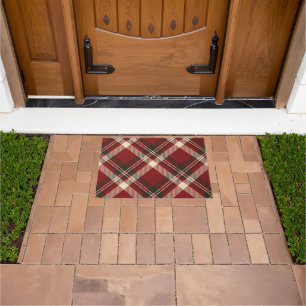 Paillasson Motif de Noël moderne rouge beige