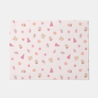Paillasson Motif de Noël Rose Cosy
