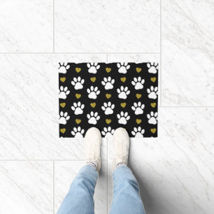 Paillasson Motif De Pâtes, Pâtes De Chien, Pâtes Blanches, Co