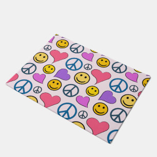 Paillasson Motif de Peace Love Laugh
