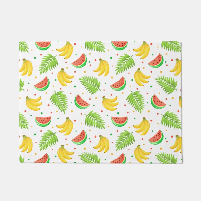 Paillasson Motif de Pointe Polka aux fruits tropicaux (Devant)