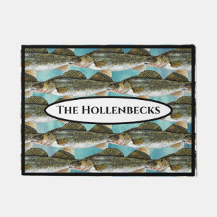 Paillasson Motif de poissons de Pike de brochets vairons
