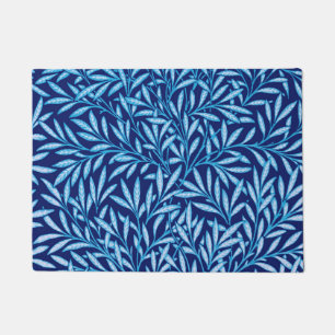 Paillasson Motif de saule de William Morris, bleu de cobalt