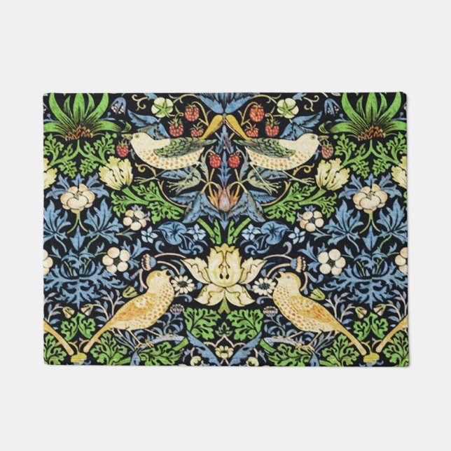 Paillasson Motif de tapisserie d'oiseau et de fleur de (Devant)