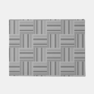 Paillasson Motif de tissage rayures grises