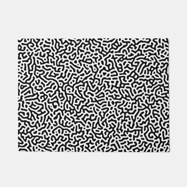 Paillasson Motif de Turing Noir et Blanc (Devant)