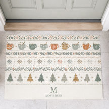Motif de vacances de Noël Monogramme