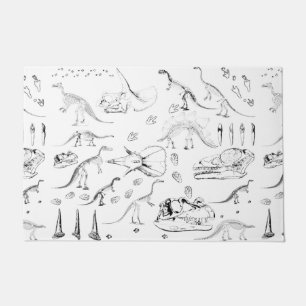 Paillasson Motif des os fossiles de dinosaures