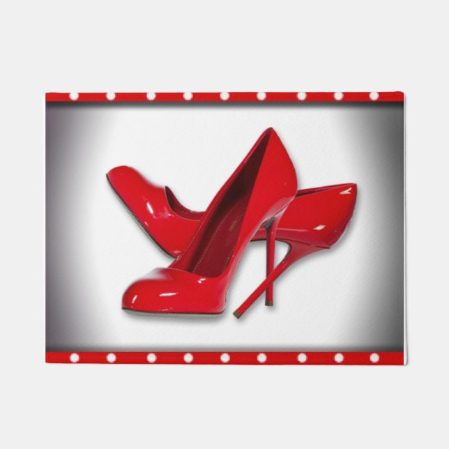 Paillasson Motif des Pois de Red High Heels (Devant)