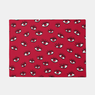 Paillasson Motif des yeux rouges - Horreur esthétique gothiqu
