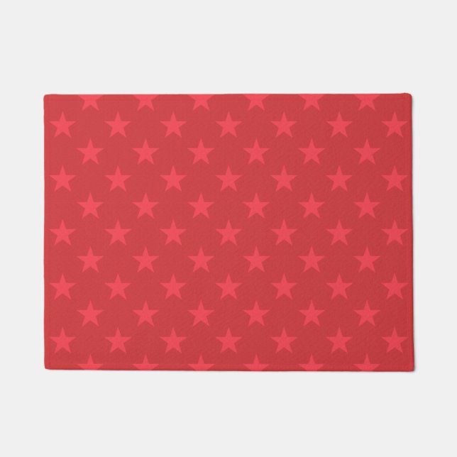 Paillasson Motif d'étoiles rouges (Devant)