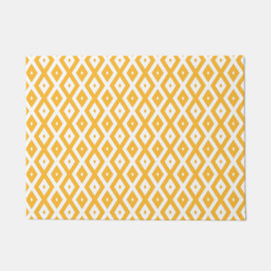 Paillasson Motif diamant jaune et blanc soleil