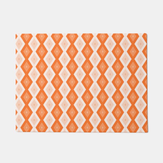 Paillasson Motif diamant orange (Devant)