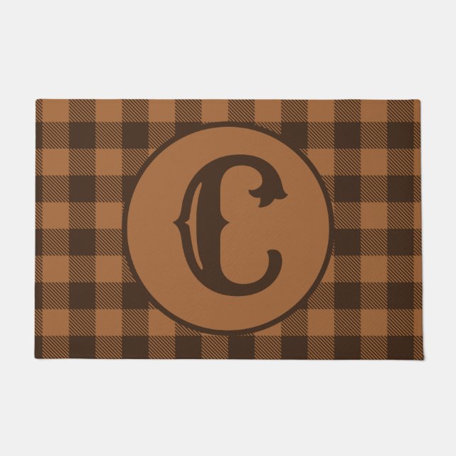 Paillasson Motif d'impression Cosy Brown Plaid Buffalo (Devant)