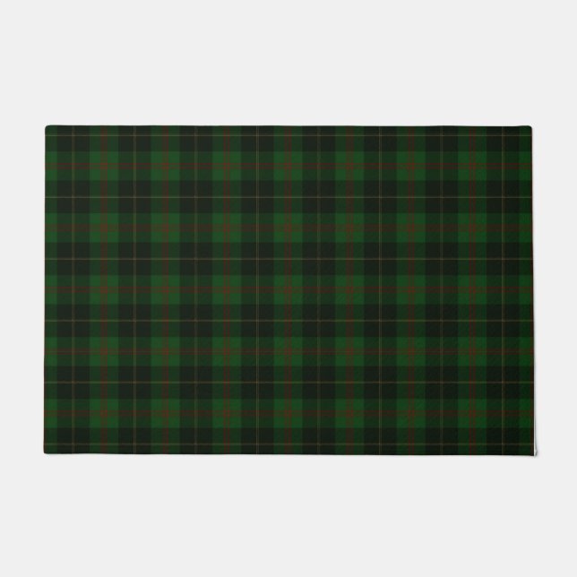 Paillasson Motif écossais vert tartan plaid (Devant)