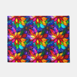 Paillasson Motif élégant de vitrail arc-en-ciel