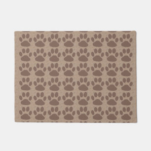Paillasson Motif Empreinte de patte Rustic Paws Brown