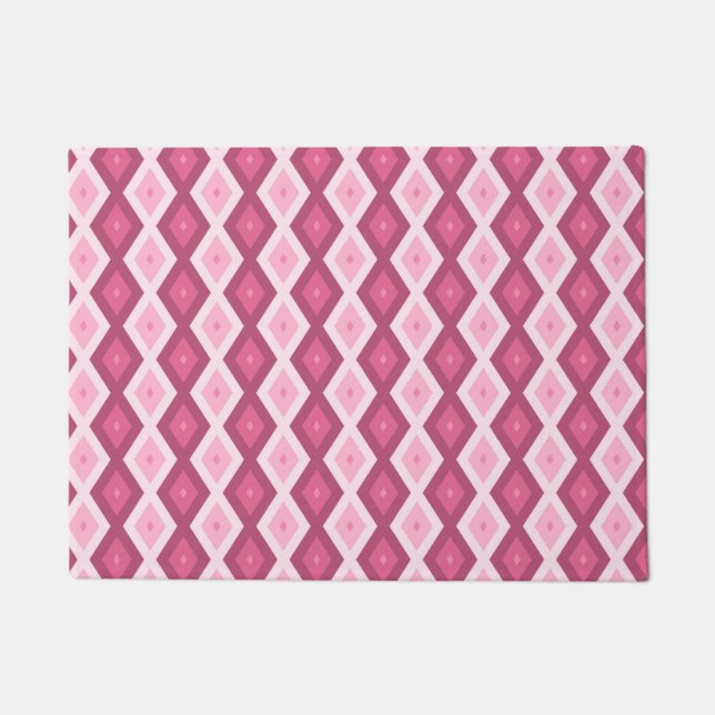 Paillasson Motif en diamant rose (Devant)