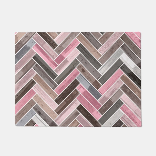 Paillasson Motif en Gris rose (Devant)