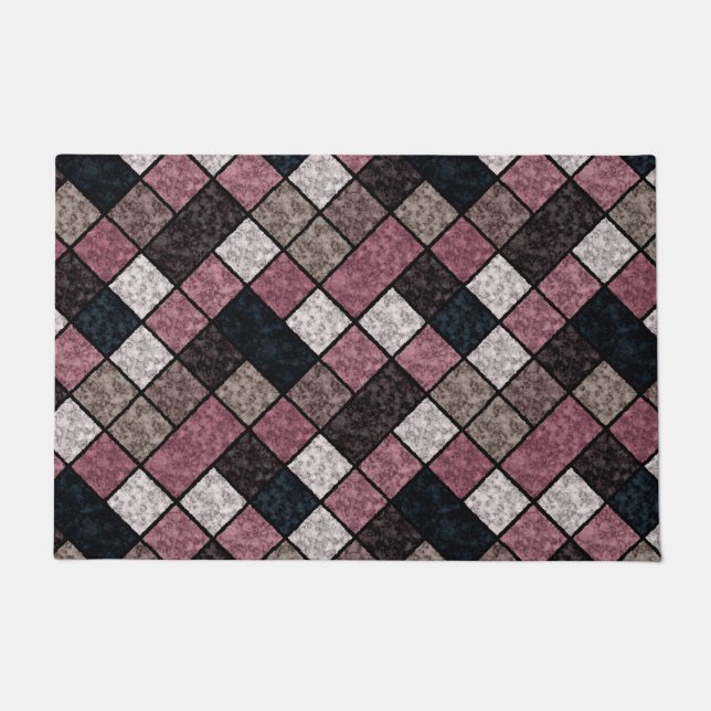 Paillasson Motif en marbre sans couture en pierre de granit (Devant)