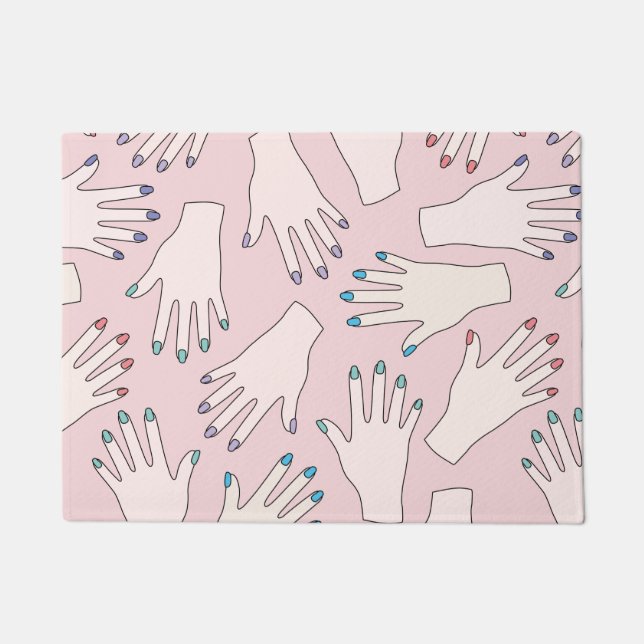Paillasson Motif en pastel Manicured de rose de studio de (Devant)