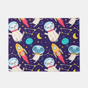 Paillasson Motif Enfants Astronaute Panda et Souris