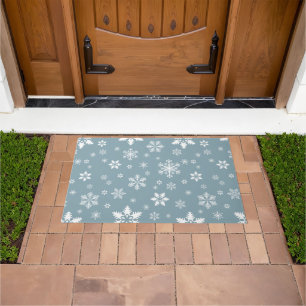 Paillasson Motif Flocon de Neige, Flocons de Neige Blancs, Ne