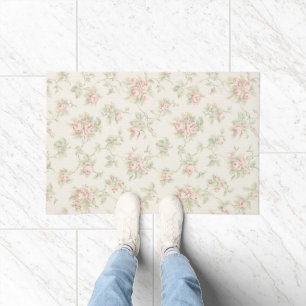 Paillasson Motif floral Cottagecore de rose rose vintage