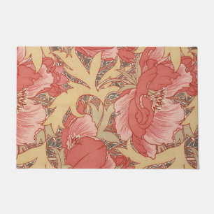 Paillasson Motif floral de Nouveau d'art de pavots de William