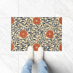 Paillasson Motif floral de pivoine chinoise Art nouveau vinta