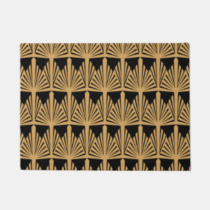 Paillasson Motif Gold et Black Art Déco