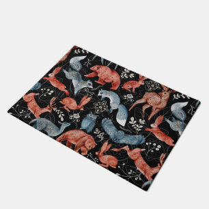 Paillasson Motif intrigué d'animaux de la forêt