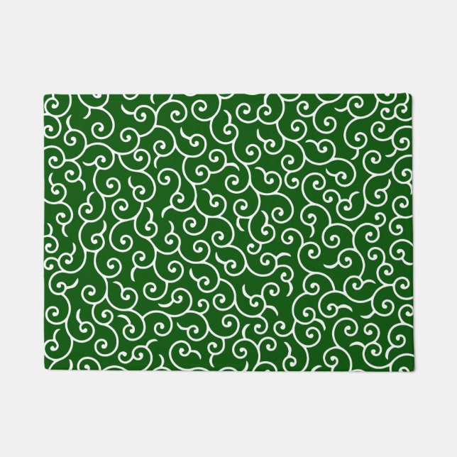 Paillasson Motif Karakusa Vert et blanc (Devant)
