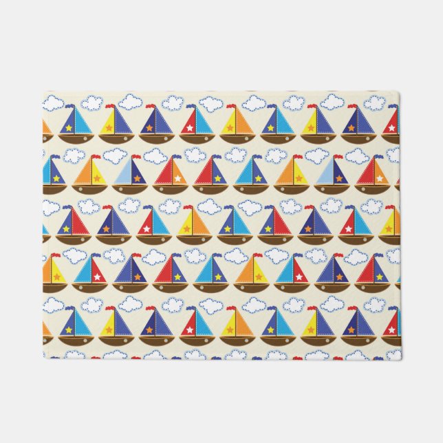 Paillasson Motif mignon 2 de voilier (Devant)