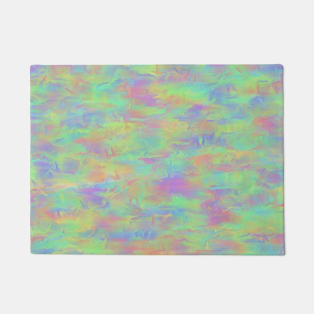 Paillasson Motif multicolore abstrait (Devant)