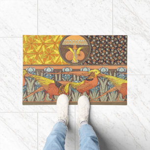 Paillasson Motif oiseau de la nature Art nouveau français vin
