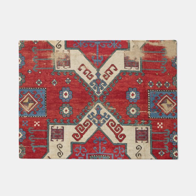 Paillasson Motif ornemental du feu rouge du XIXe siècle authe (Devant)