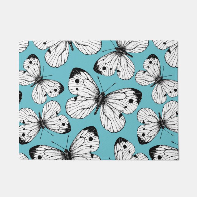 Paillasson Motif papillon de choux (Devant)