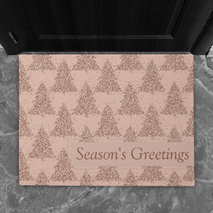 Paillasson Motif Posh Tree Glam Rose Gold Blush Noël