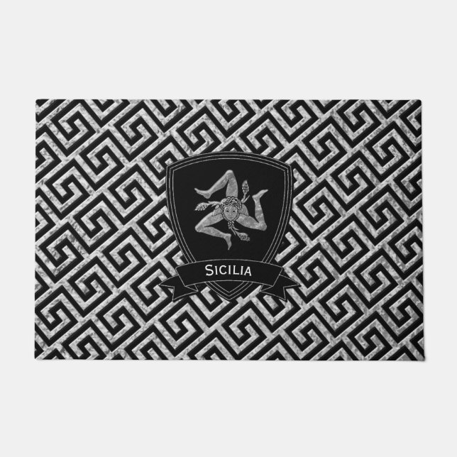 Paillasson Motif principal grec sicilien de Trinacria (Devant)